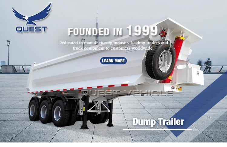 Aggregate 45cbm 80 Tons 4 Axles U-Shape Dump Truck Trailers /Tipper Semi Trailer