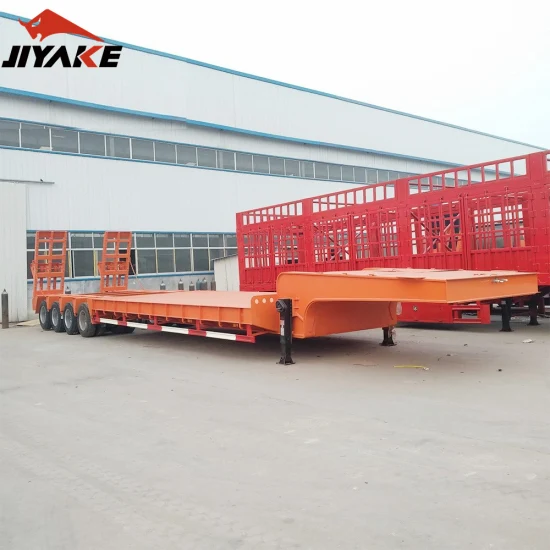 Semirremolque de plataforma baja para transporte de máquinas pesadas de transporte especial Jiyake con alta calidad