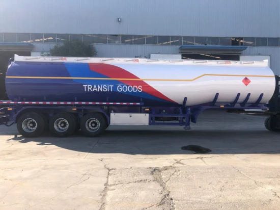 China Factory Sales 3 Axle 40000L/45000L/50000L Acero al carbono/Acero inoxidable/Aleación de aluminio Tanque/Camión cisterna Semirremolque para aceite/Combustible/Diesel/Gasolina/Crudo